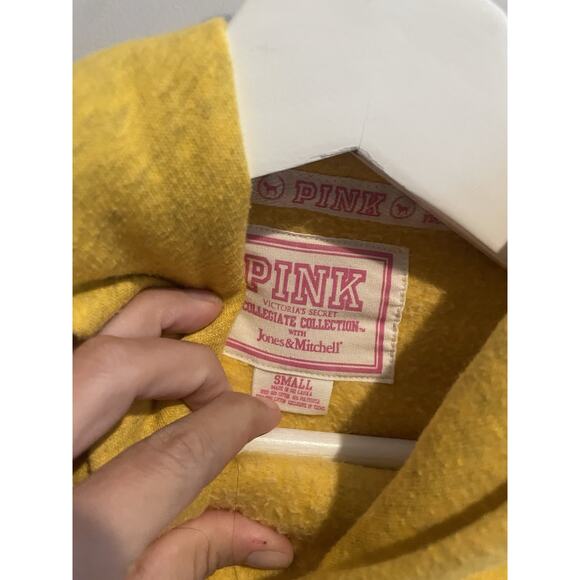 VICTORIA'S SECRET PINK‎ GEORGIA TECH YELLOW JACKETS HOOD ZIP JACKET SMALL SEQUIN - Picture 6 of 8